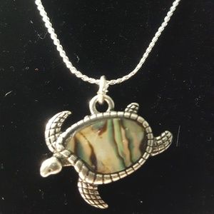 Mandalay Sea Turtle Necklace / Free bracelet.